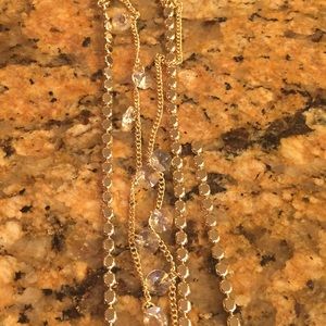 Swarovski crystal Gold necklace